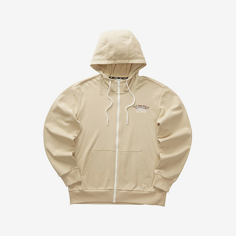 Skechers/斯凯奇正品秋季新款男女经典针织休闲运动连帽外套