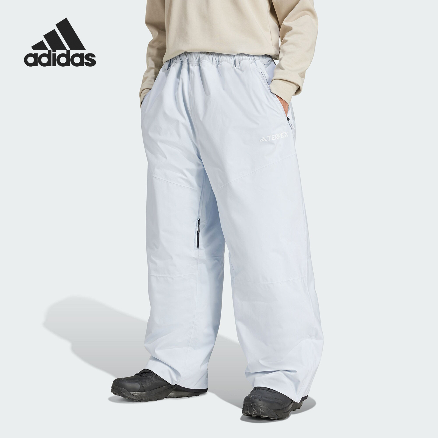 Adidas/阿迪达斯正品新款男士防风简约保暖夹棉滑雪裤JJ3364