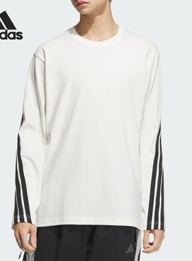 Adidas/阿迪达斯正品2025春款男士经典休闲圆领宽松针织T恤KC3889