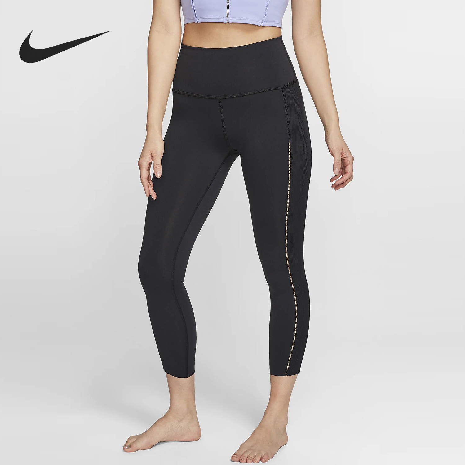 Nike/耐克正品2025女士运动松紧腰透气紧身健身长裤CJ3664-010