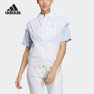 女士运动高尔夫拉链背心马甲HT0020 新款 Adidas 阿迪达斯正品
