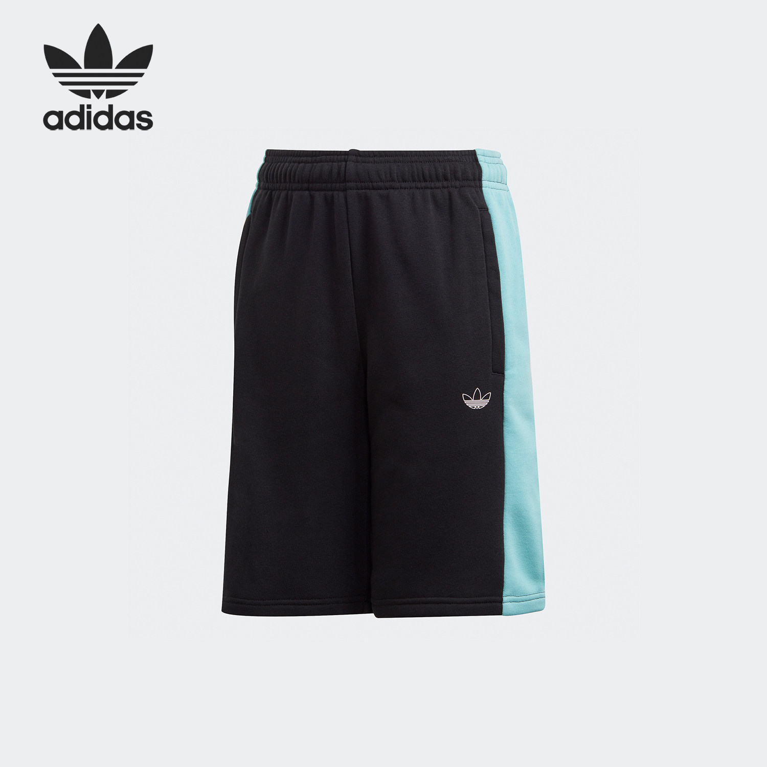 Adidas/阿迪达斯正品三叶草小童中腰透气针织休闲运动短裤GD2738