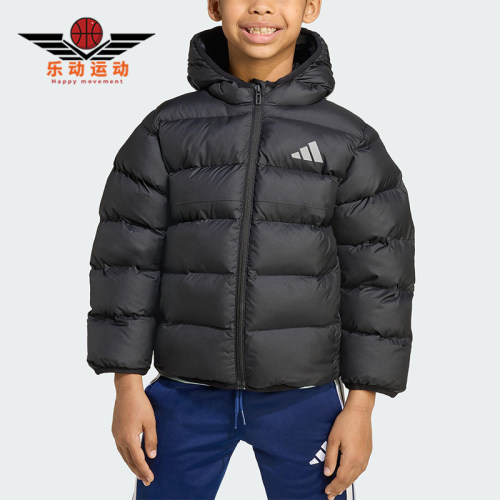 Adidas/阿迪达斯正品2025小童反光简约运动休闲保暖棉服JM8864
