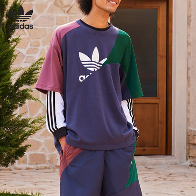 Adidas/阿迪达斯正品当季新款三叶草圆领男子运动T恤HC4497