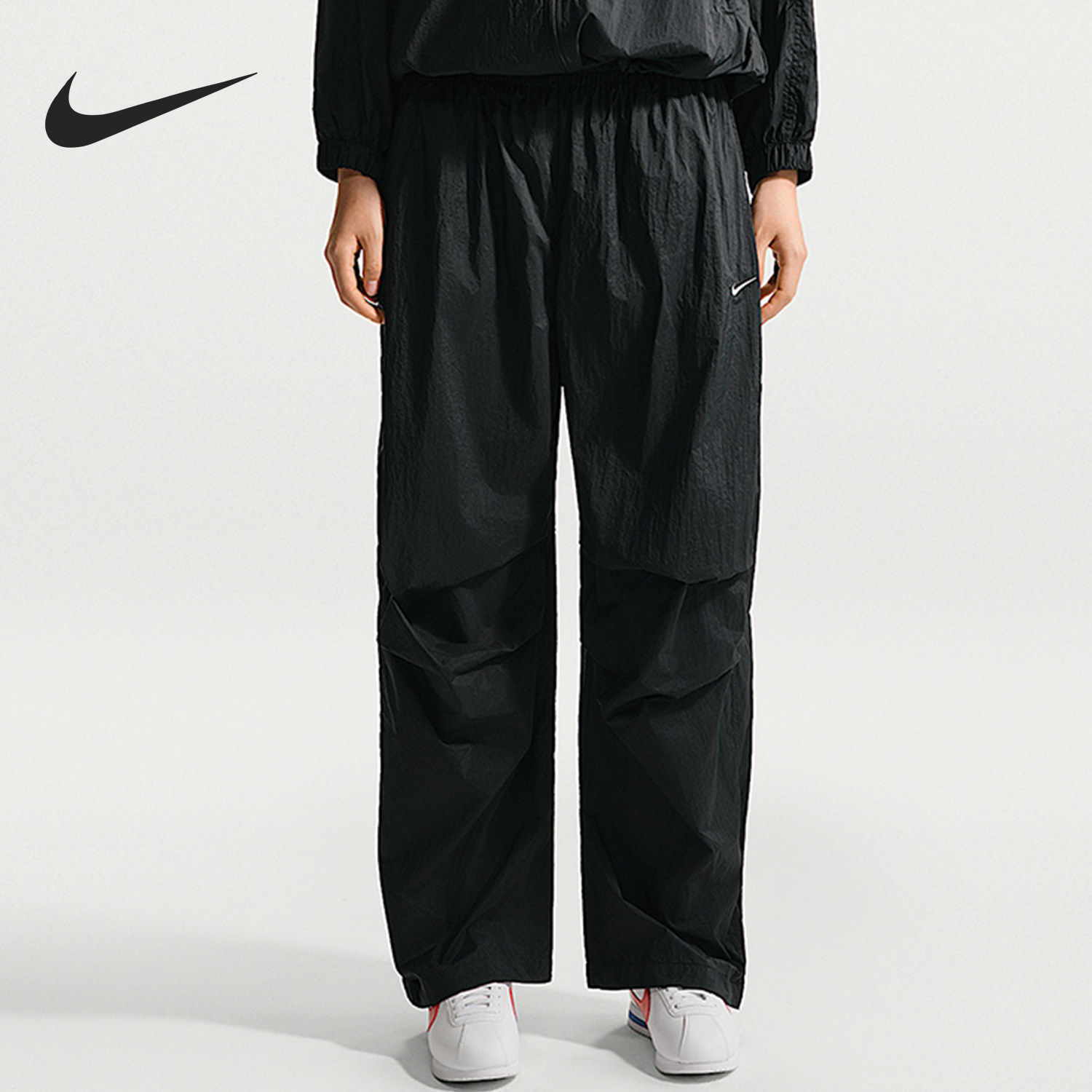 Nike/耐克正品夏季女士防晒中腰轻盈运动梭织长裤IO3377-010