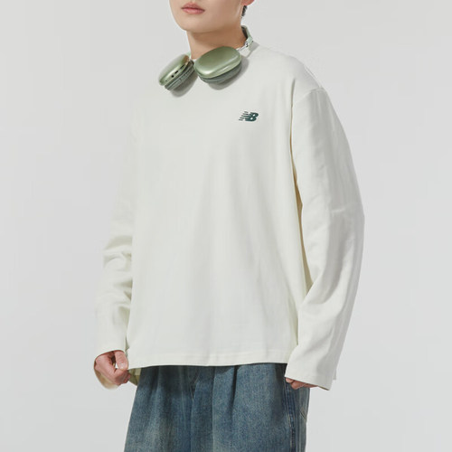 New Balance/NB正品新款男士字母印花时尚长袖T恤AMT41313-CIC