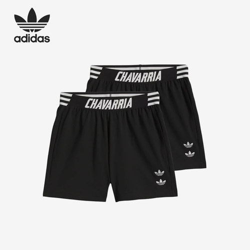 Adidas/阿迪达斯正品三叶草男女同款条纹松紧运动短裤KD9355