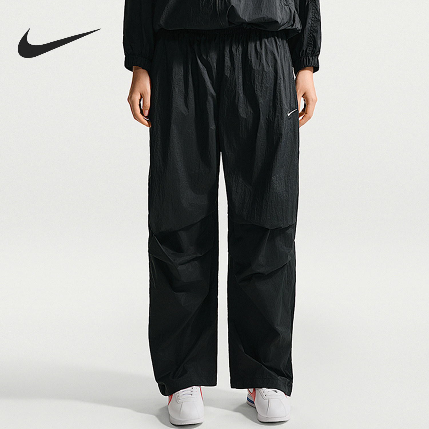 Nike/耐克正品夏季女士日常防晒中腰轻盈运动梭织长裤IO3377-010