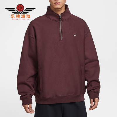 Nike/耐克正品Solo Swoosh男士休闲复古潮流加绒卫衣HV1095-652