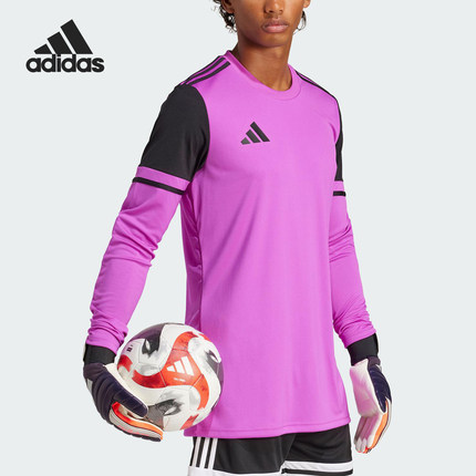 Adidas/阿迪达斯正品2025男士修身圆领足球运动长袖JC6209