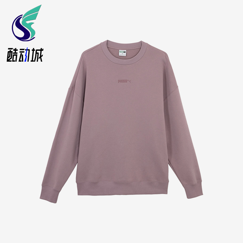 Puma/彪马正品2025男士简约加绒刺绣圆领运动套头卫衣534365-64