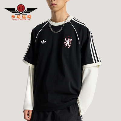 Adidas/阿迪达斯正品BLK T-SHIRT三条纹男士经典运动短袖KY2197