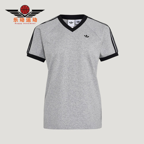 Adidas/阿迪达斯正品三叶草VNECKT-SHIRT新款女经典短袖T恤KU4771