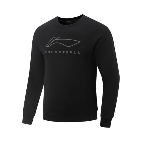 李宁正品专业篮球系列男子运动休闲透气圆领卫衣套头衫AWDV547