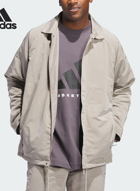 Adidas/阿迪达斯正品JACKET男女同款篮球宽松运动翻领外套JC7843