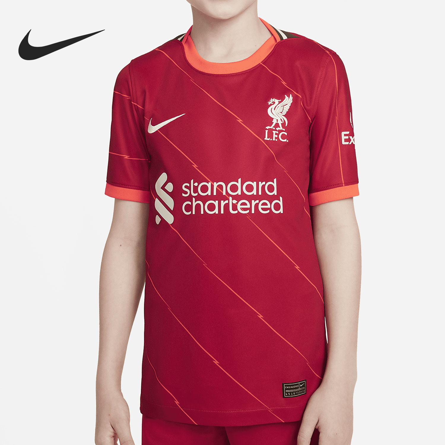 Nike/耐克正品21-22赛季利物浦主场大童足球球衣短袖 DB2568-688
