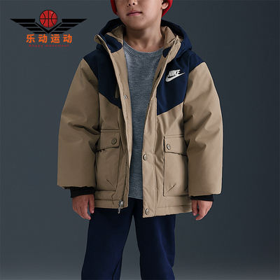 Nike/耐克正品春秋小童休闲拉链三防羽绒工装运动夹克IQ9934-247