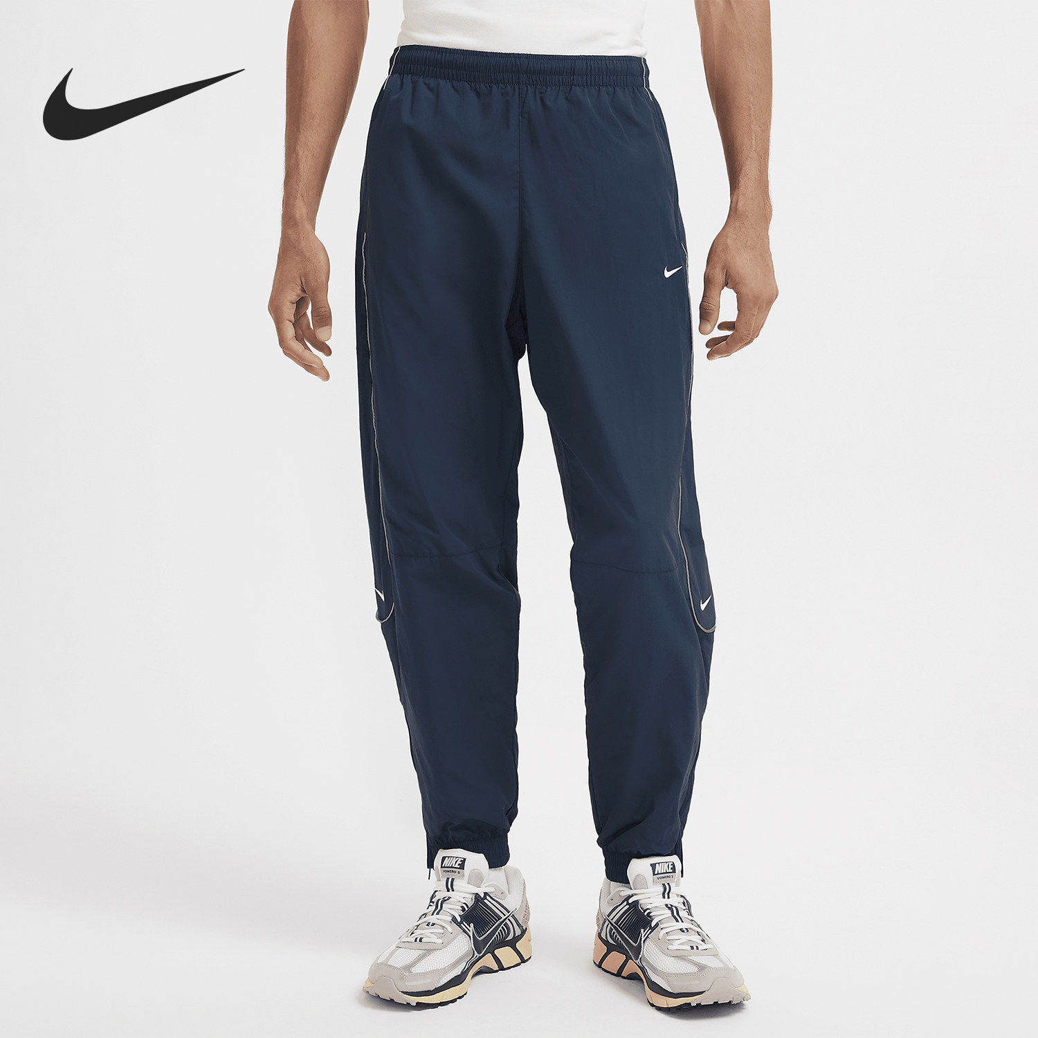 Nike/耐克正品Solo Swoosh男士透气休闲反光条长裤FB8620-478