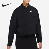 DM6244 Nike 010 女子运动翻领工装 梭织夹克 耐克正品 Sportswear