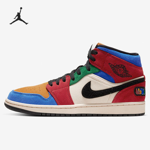 Nike/耐克正品Jordan 1 Mid AJ1男子运动篮球鞋CU2805-100