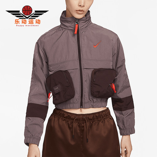 Nike/耐克正品经典女士宽松透气立领短款夹克外套DV8035-291