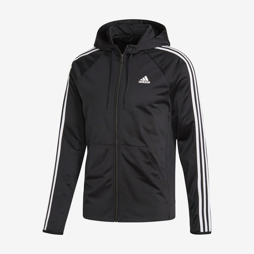 Adidas阿迪达斯正品D2M男生活休闲连帽针织条纹拉链夹克BK4063