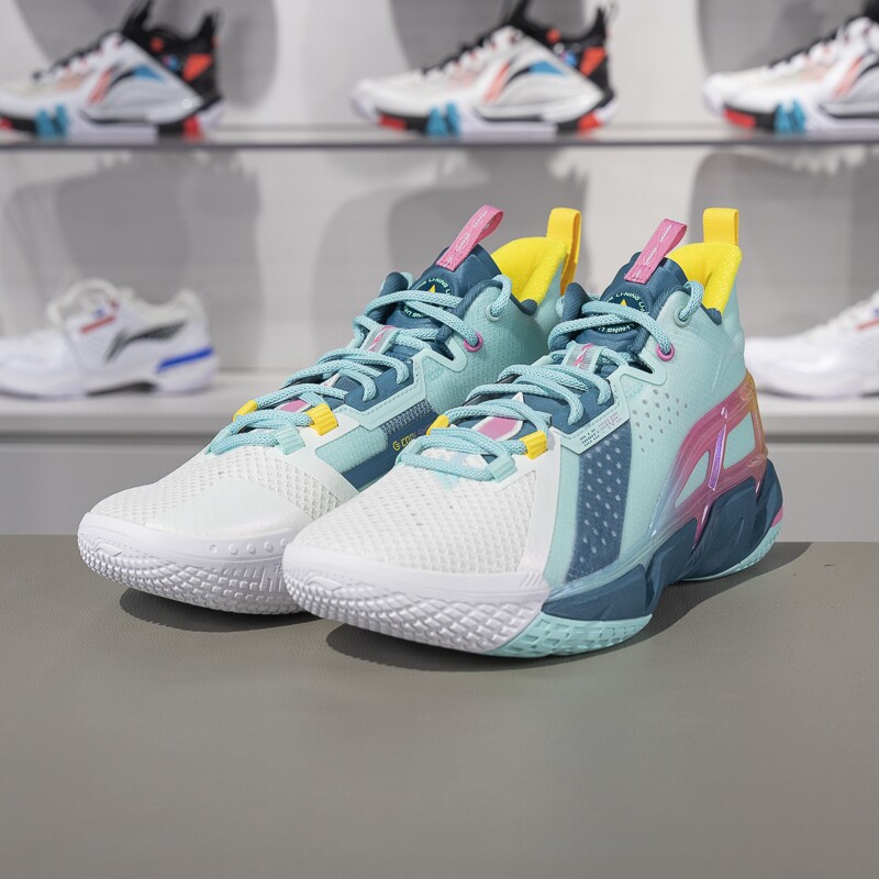 李宁正品2024新款反伍4男子回弹耐磨防滑篮球外场鞋ABFU015-12