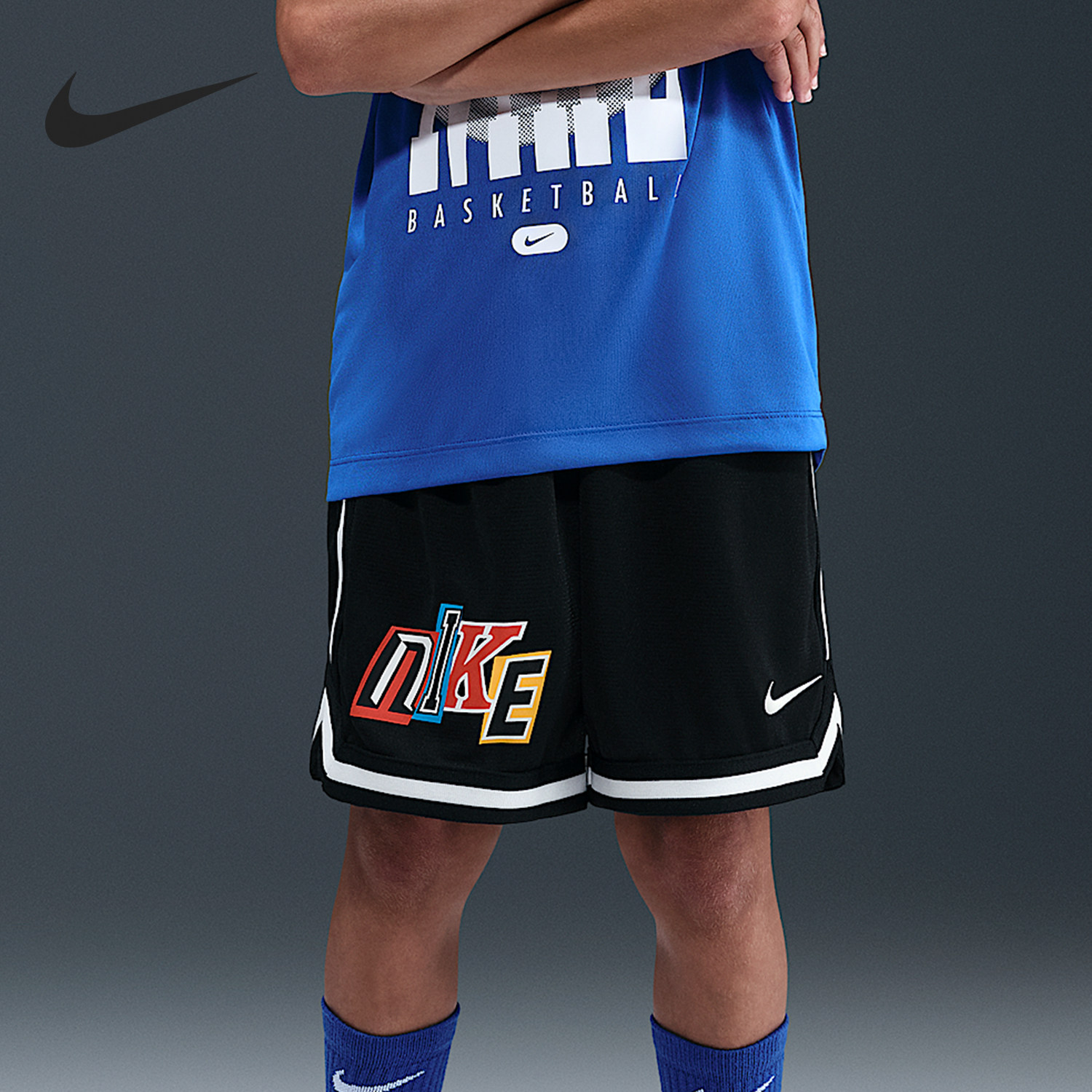 Nike/耐克正品夏季大童篮球运动宽松针织透气短裤IM3394-010,童装/婴儿装/亲子装,裤子,淘宝优惠券,粉丝福利购,淘宝优惠卷