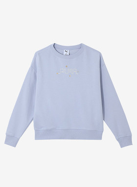 Puma/彪马正品当季新款女士罗纹圆领休闲卫衣631424-47