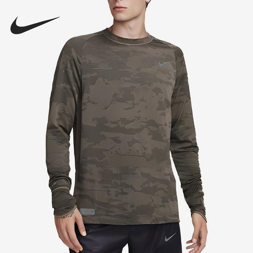 Nike/耐克正品男士徽标渐变圆领运动休闲长袖T恤FB8538-222