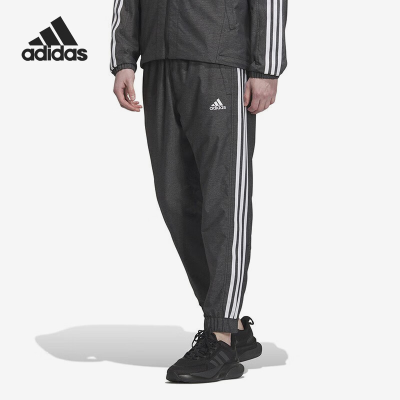Adidas/阿迪达斯正品牛仔风锥形男士运动休闲梭织长裤IK7352