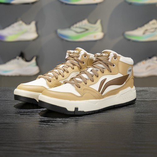 李宁正品2025冬季新款男子复古耐磨加绒日常休闲板鞋AGCV407-4