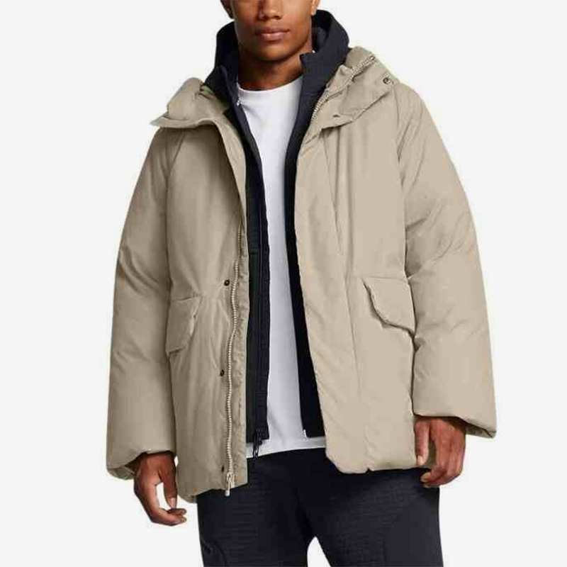 UA/安德玛正品冬季新款男子加厚保暖拉链连帽羽绒服1384651-290