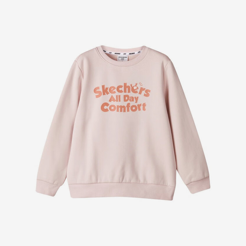 Skechers/斯凯奇正品当季新款儿童时尚简约加绒保暖运动卫衣