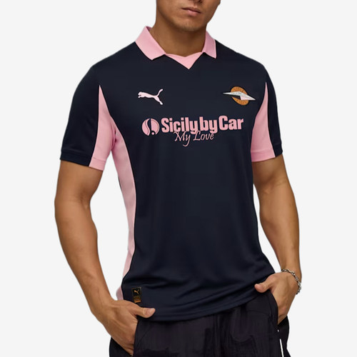 Puma/彪马正品男海蓝粉色吸汗柔软速干经典短袖足球衣782853-02