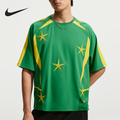 Nike耐克正品YMH男足球比赛服星星图案圆领刺绣短袖T恤IO1676-319