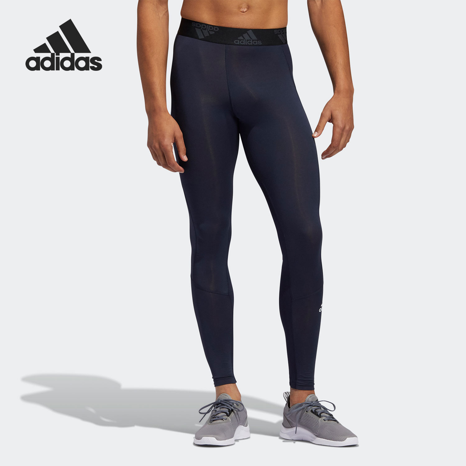 Adidas/阿迪达斯正品夏季男士轻盈透气经典训练运动紧身裤GL9875