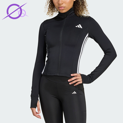 Adidas/阿迪达斯正品2026春季款女士日常立领印花修身外套KB7843