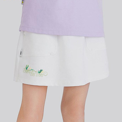 Skechers/斯凯奇正品夏季款女童松紧系带刺绣休闲短裤L225G025