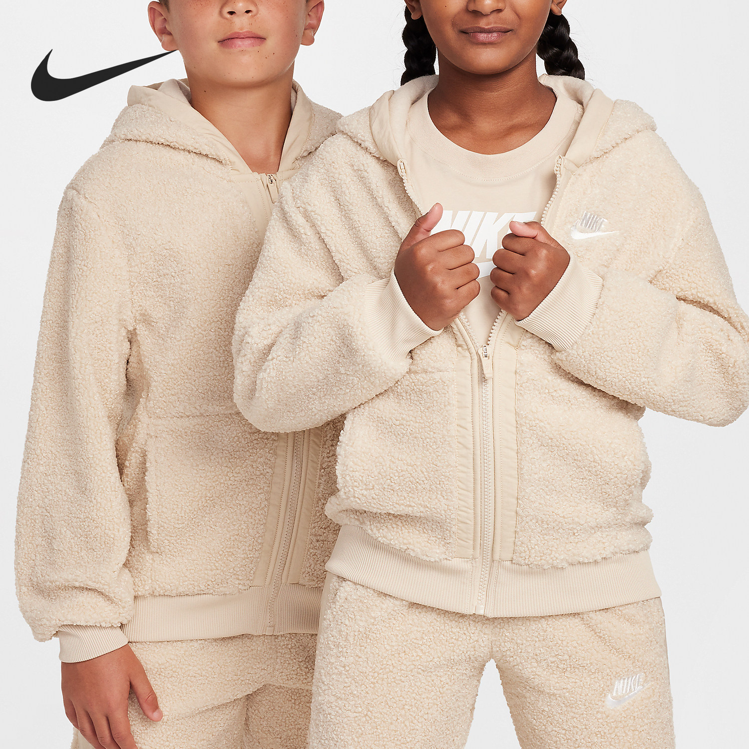 Nike/耐克正品Sportswear大童抓绒连帽休闲外套FJ6019-126,童装/婴儿装/亲子装,普通外套,淘宝优惠券,粉丝福利购,淘宝优惠卷