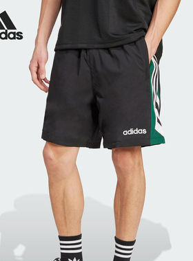 Adidas/阿迪达斯正品2025夏季款男士宽松运动休闲短裤JX3077