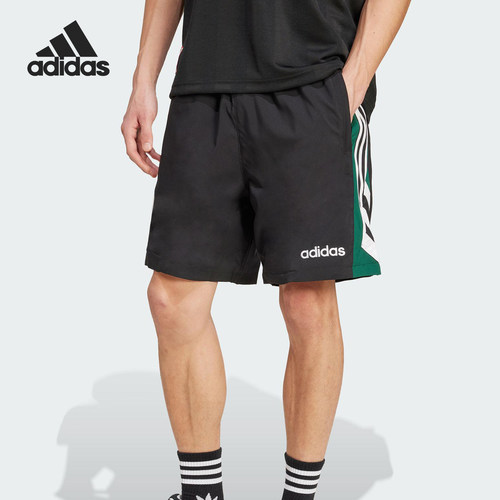 Adidas/阿迪达斯正品2025夏季款男士宽松运动休闲短裤JX3077
