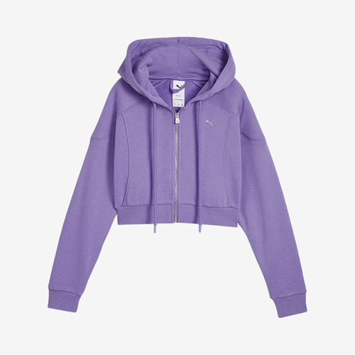Puma/彪马正品新款女士宽松加绒连帽拉链短款运动夹克外套