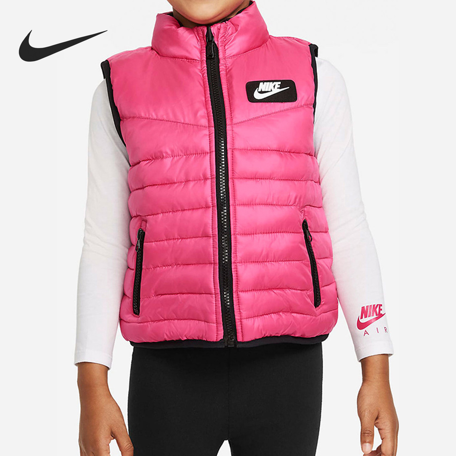 Nike/耐克正品秋冬婴童运动立领拉链双面时尚棉马甲CQ8263-639