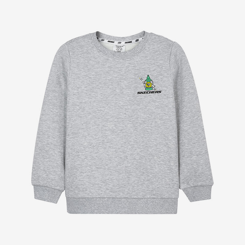 斯凯奇儿童加绒保暖针织卫衣