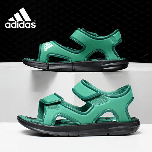 Adidas/阿迪达斯正品 当季新款大童魔术贴软底沙滩凉鞋DB2529