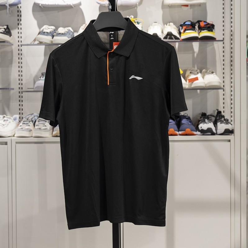 李宁正品2025春季新款男子吸湿排汗运动休闲短袖POLO衫YPLT027-1