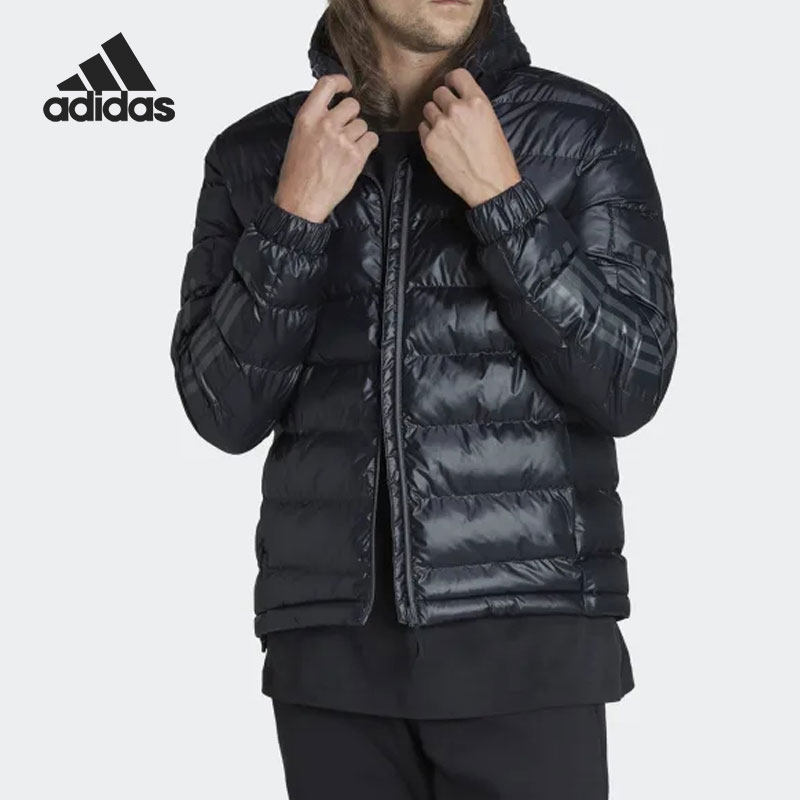 Adidas/阿迪达斯正品男子户外运动防风保暖连帽棉服 HK6669