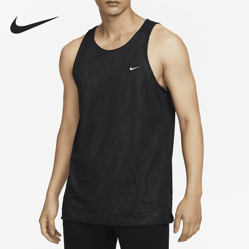 Nike/耐克正品运动男子休闲圆领透气双面无袖背心FB7979-010