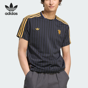 Adidas/阿迪达斯正品夏季三叶草男女透气足球球衣短袖T恤JN2818